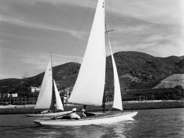 Dragons racing in Hong Kong waters, 1937.